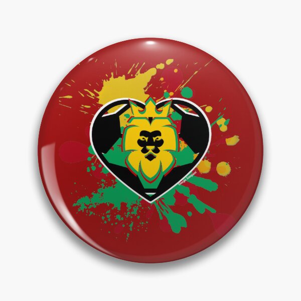 Item preview, Splatter Rasta Lion of Judah Soccer Heart  designed and sold by artbyomega.