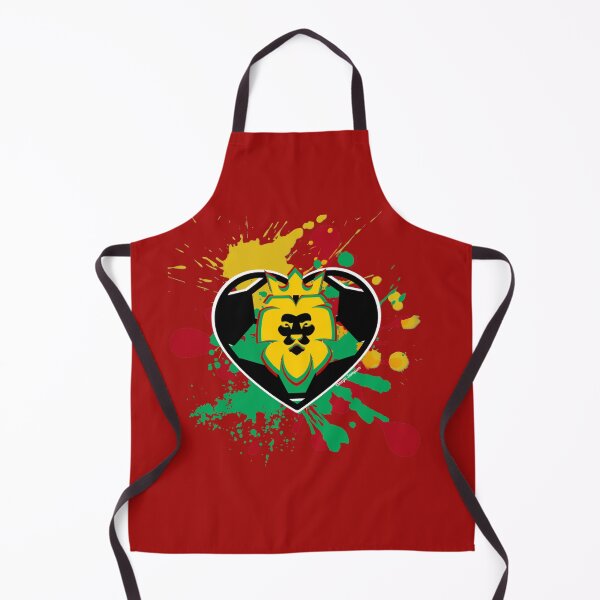 Item preview, Splatter Rasta Lion of Judah Soccer Heart designed and sold by artbyomega.