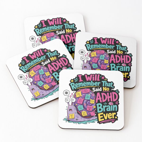 Item preview, ADHD Brain Memory Snail Funny Design designed and sold by KXDigitalStudio.