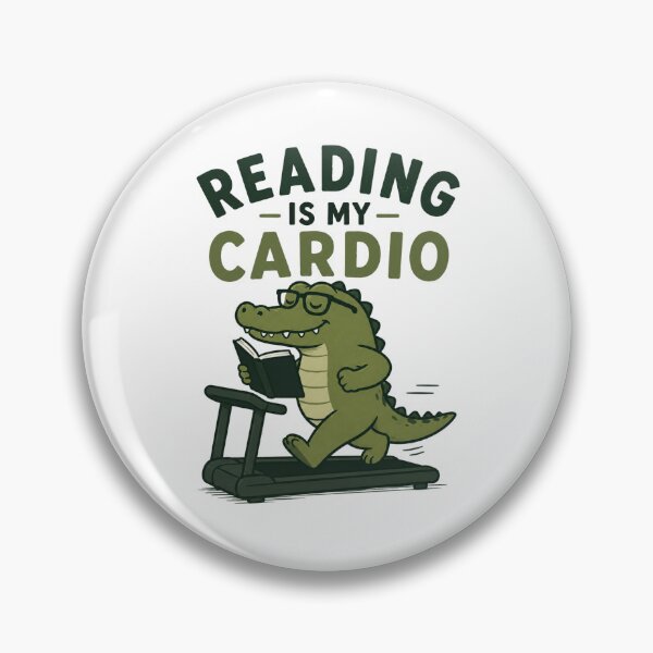 Item preview, Alligator Reading Reading Is My Cardio Funny Book Lover Design designed and sold by AMICO77.