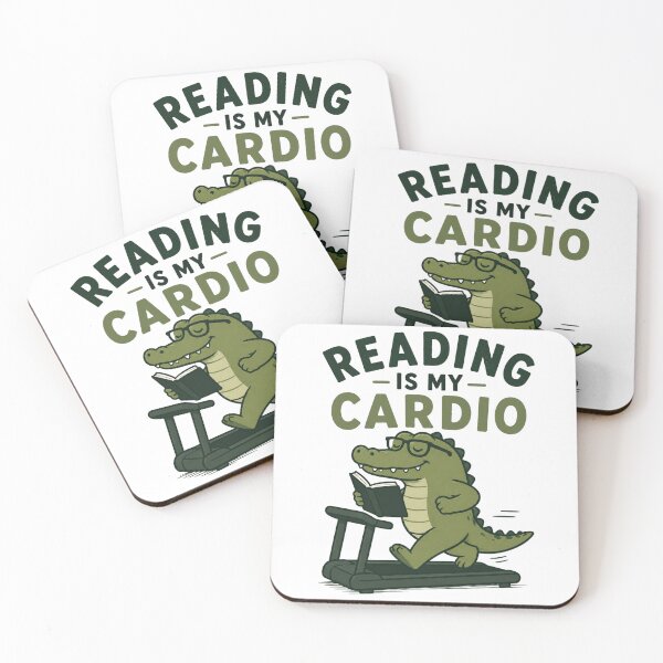 Item preview, Alligator Reading Reading Is My Cardio Funny Book Lover Design designed and sold by AMICO77.
