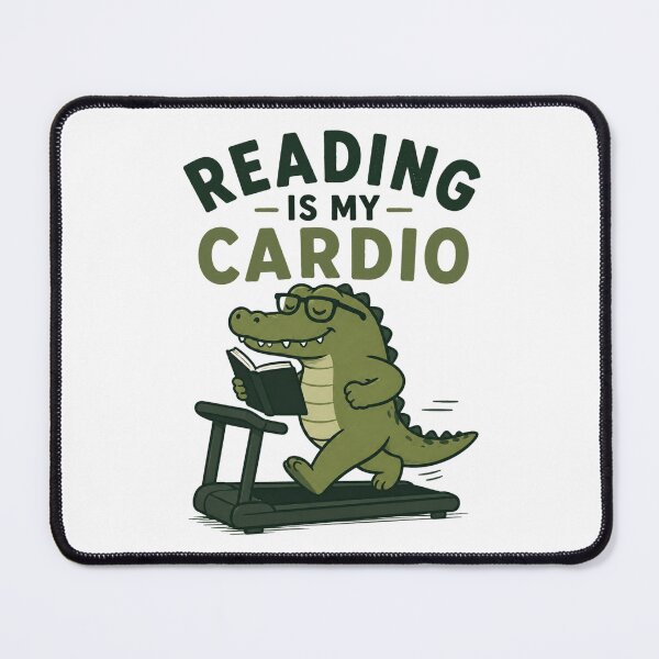 Item preview, Alligator Reading Reading Is My Cardio Funny Book Lover Design designed and sold by AMICO77.