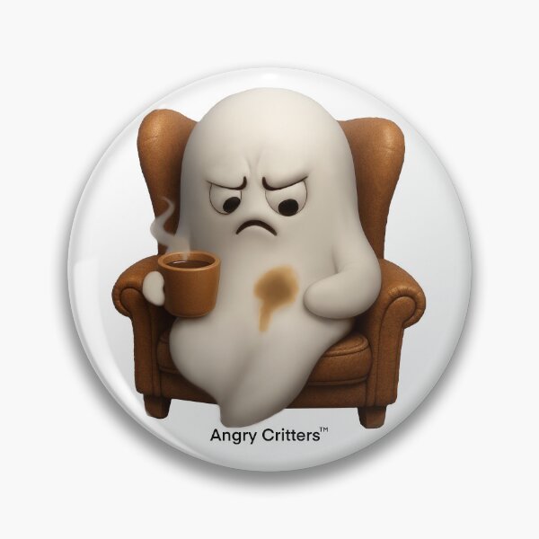 Item preview, Angry Ghost with Coffee Stain designed and sold by lynnk0809.