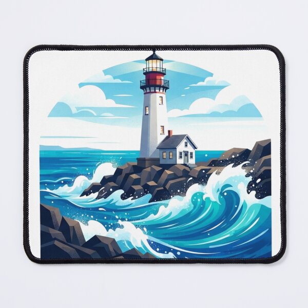 Item preview, Ogunquit Maine Coastal Lighthouse Art designed and sold by Mathias Yakubu Design.