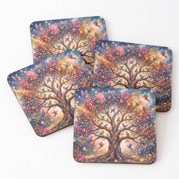 Item preview, Tree with Colorful  Birds Funny Design  designed and sold by FlowerSeller1.