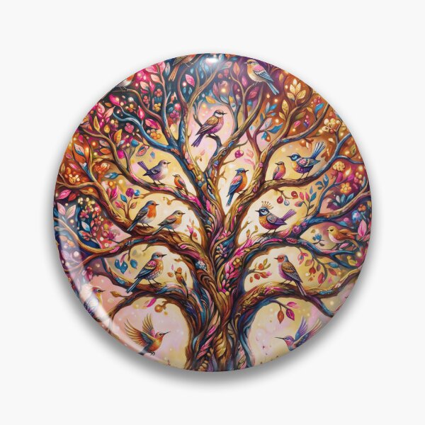Item preview, Tree with Colorful  Birds Funny Design  designed and sold by FlowerSeller1.