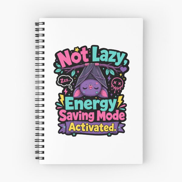 Item preview, Not Lazy Energy Saving Mode Bat Design designed and sold by KXDigitalStudio.
