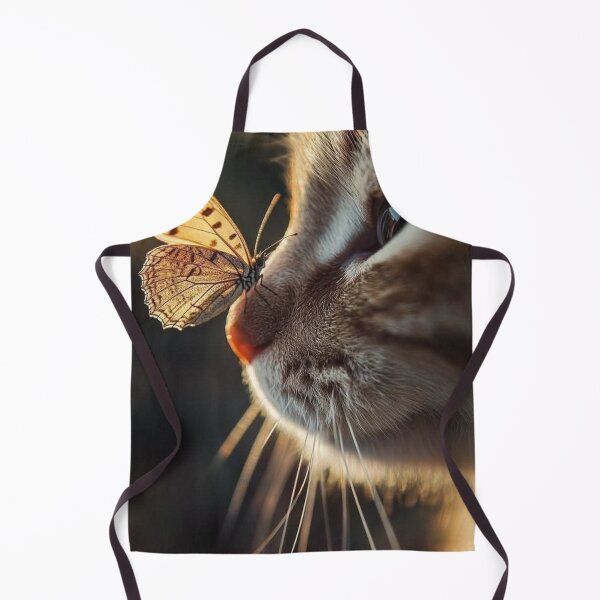 Item preview, Curious Cat and Butterfly | Golden Hour Nature Cat Photography designed and sold by Jesus-istheway.