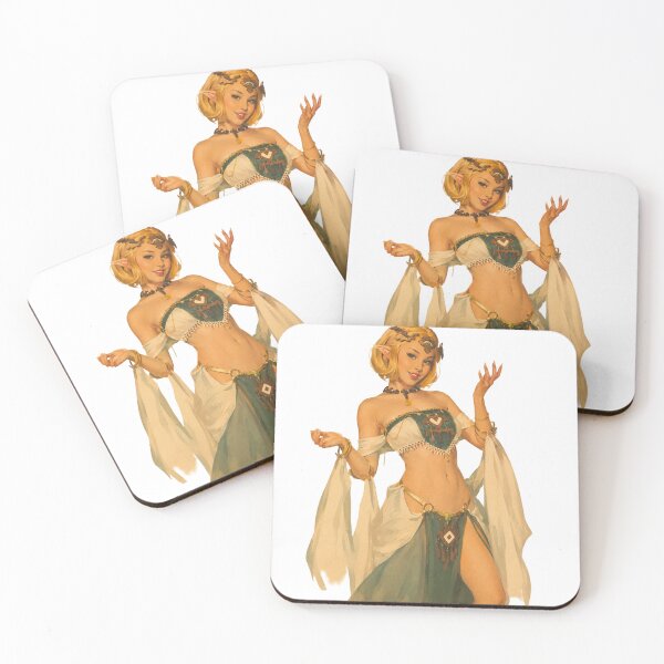 Item preview, Vintage Elven Priestess Pin-Up | Original Fantasy Retro Pin-Up Art designed and sold by Cosplayvintage.
