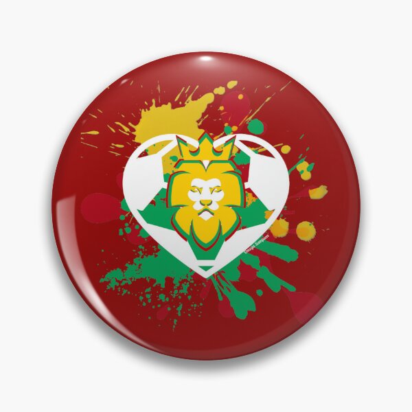 Item preview, Splatter Rasta Lion of Judah Soccer White Heart  designed and sold by artbyomega.