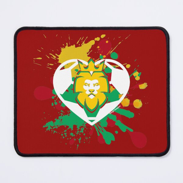 Item preview, Splatter Rasta Lion of Judah Soccer White Heart  designed and sold by artbyomega.