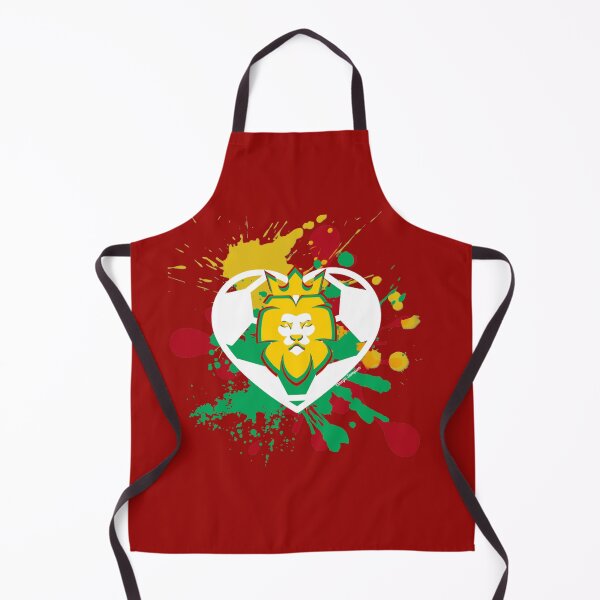 Item preview, Splatter Rasta Lion of Judah Soccer White Heart designed and sold by artbyomega.
