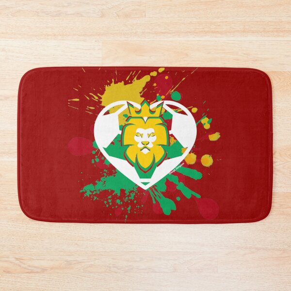 Item preview, Splatter Rasta Lion of Judah Soccer White Heart  designed and sold by artbyomega.