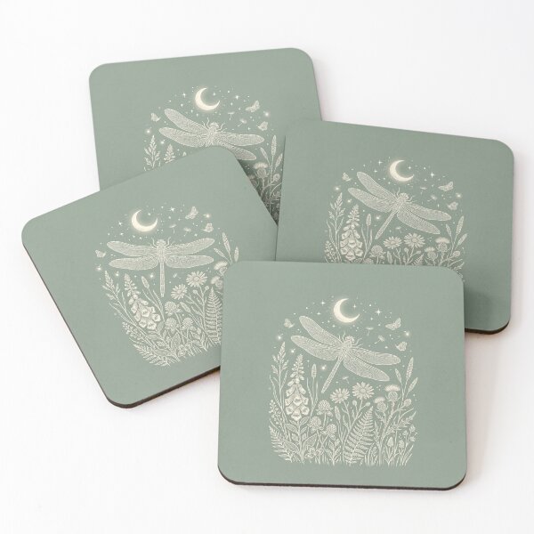 Item preview, Dragonfly Shirt – Monochromatic Wildflower Moon Meadow Comfort Colors Tee designed and sold by DmaarGroup.