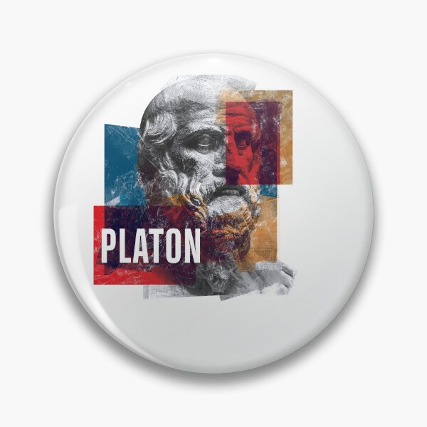 Aperçu de l'œuvre Platon – Collage artistique sur la philosophie antique | Affiche de la République des philosophes grecs créée et vendue par OzzFrequency.