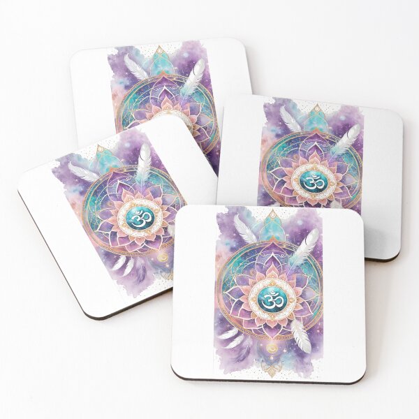 Item preview, Copy of Lotus Om Mandala Spiritual Art | Boho Feathers Meditation Design designed and sold by LONE SPIRIT CO..