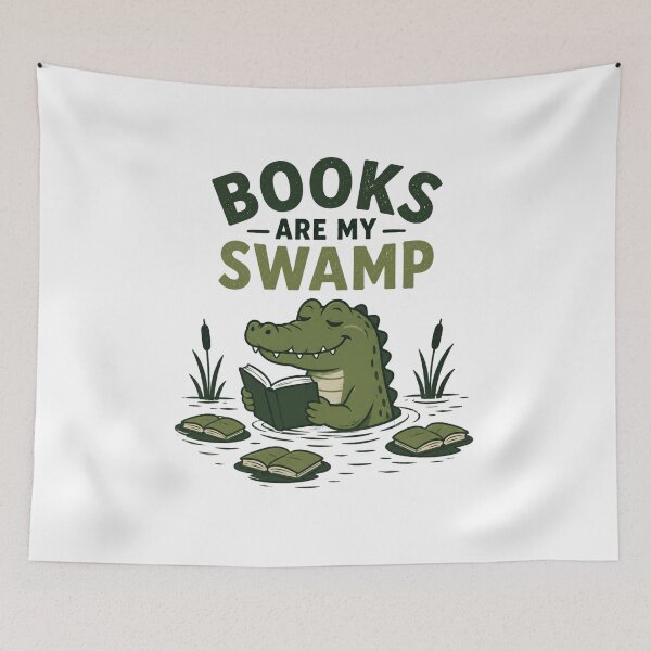 Item preview, Alligator Reading Books Are My Swamp Funny Book Lover designed and sold by AMICO77.