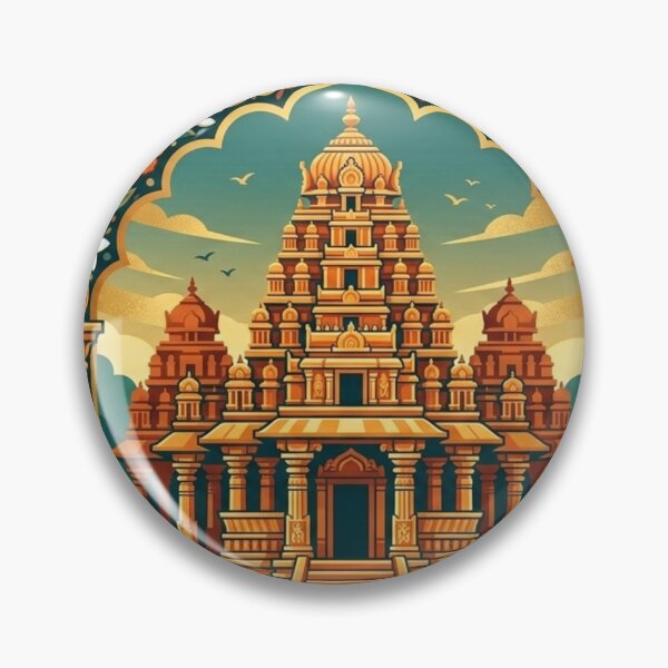 Item preview, Karnataka Temple Heritage Illustration designed and sold by Mathias Yakubu Design.