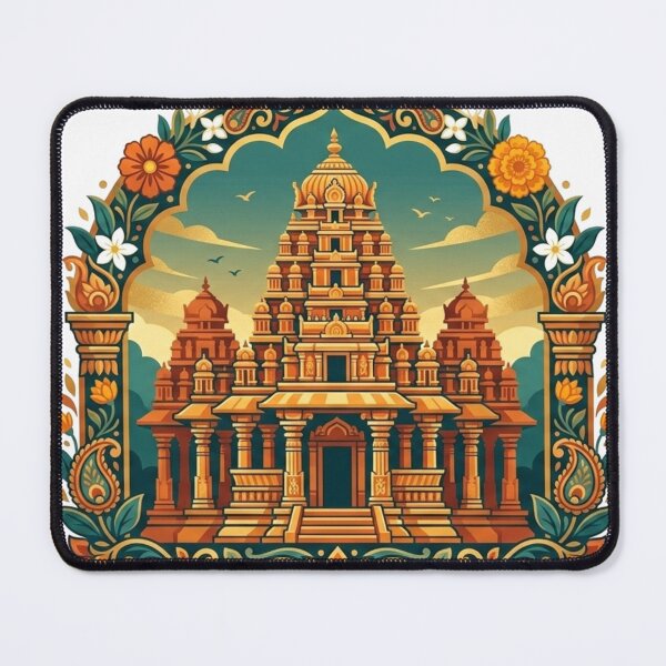 Item preview, Karnataka Temple Heritage Illustration designed and sold by Mathias Yakubu Design.
