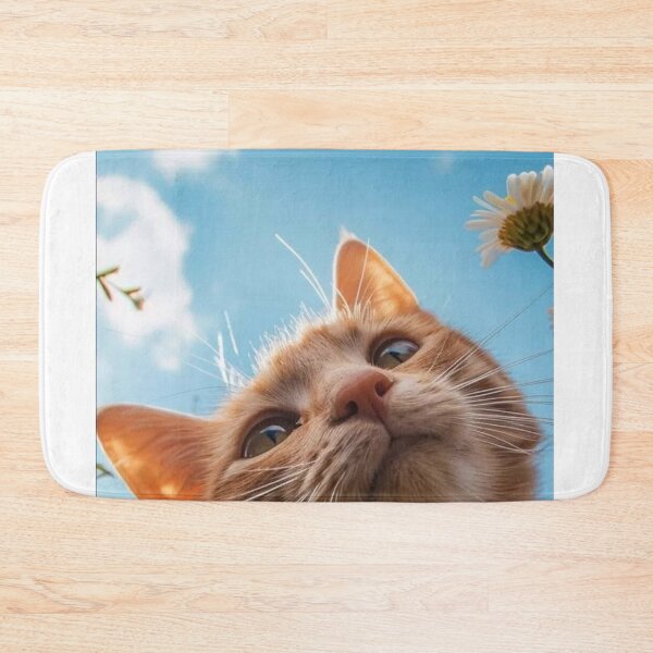 Item preview, Curious Orange Cat Among Daisies | Sunny Spring Cat Aesthetic designed and sold by Jesus-istheway.