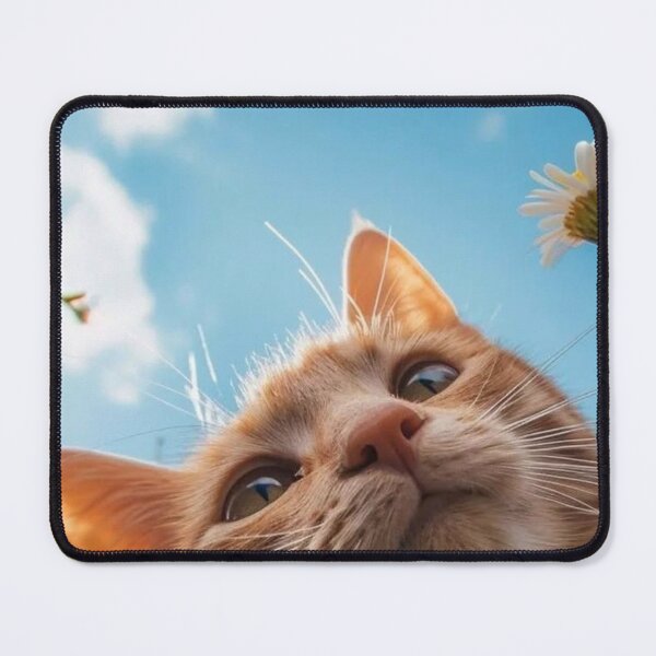 Item preview, Curious Orange Cat Among Daisies | Sunny Spring Cat Aesthetic designed and sold by Jesus-istheway.