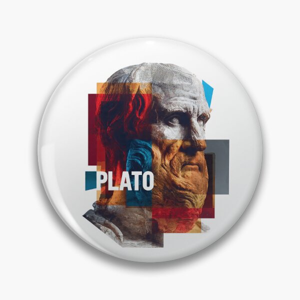 Aperçu de l'œuvre Platon – Collage artistique sur la philosophie antique | Affiche de la République des philosophes grecs créée et vendue par OzzFrequency.