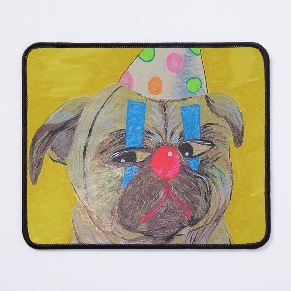 Item preview, sad clown pug designed and sold by trinketgal.