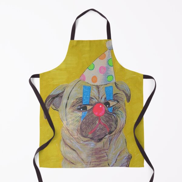 Item preview, sad clown pug designed and sold by trinketgal.