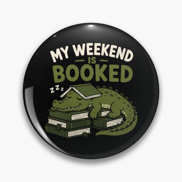 Item preview, Alligator Reading My Weekend Is Booked Funny Book Lover Design designed and sold by AMICO77.