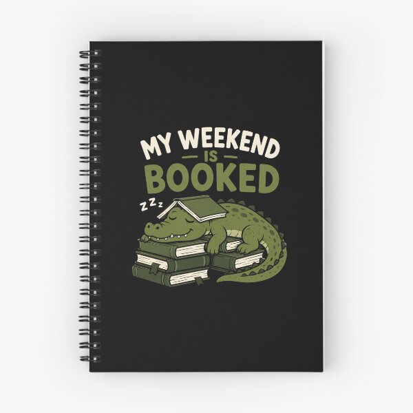 Item preview, Alligator Reading My Weekend Is Booked Funny Book Lover Design designed and sold by AMICO77.
