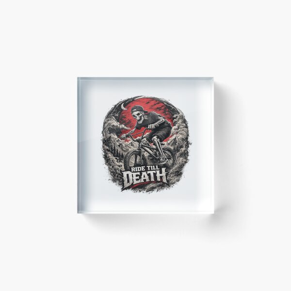 Item preview, Ride Till Death – Skeleton BMX Rider Under the Blood Moon designed and sold by smartprintuk.