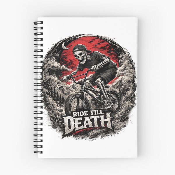 Item preview, Ride Till Death – Skeleton BMX Rider Under the Blood Moon designed and sold by smartprintuk.