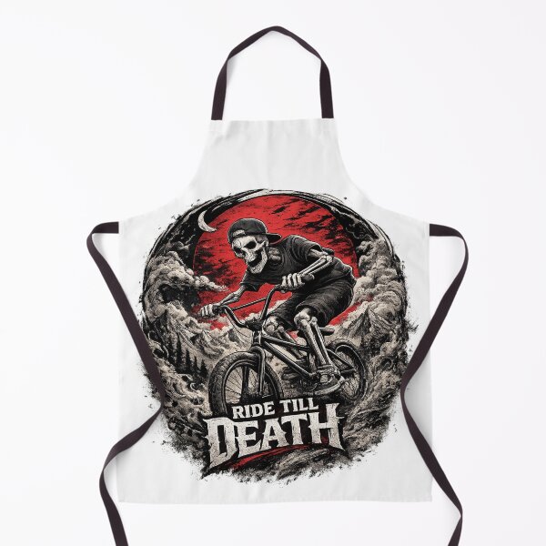Item preview, Ride Till Death – Skeleton BMX Rider Under the Blood Moon designed and sold by smartprintuk.