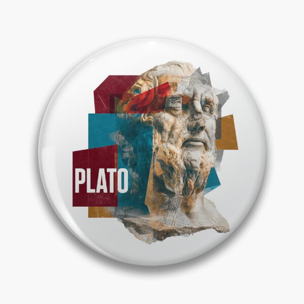 Aperçu de l'œuvre Platon – Collage artistique sur la philosophie antique | Affiche de la République des philosophes grecs créée et vendue par OzzFrequency.