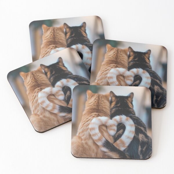Item preview, Two Cats Forming a Heart | Cute Feline Love Aesthetic designed and sold by Jesus-istheway.