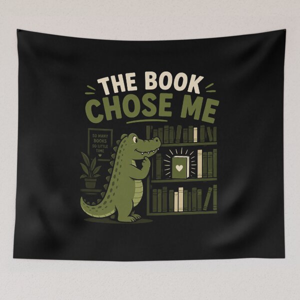 Item preview, Alligator Reading The Book Chose Me Cute Book Lover Design designed and sold by AMICO77.