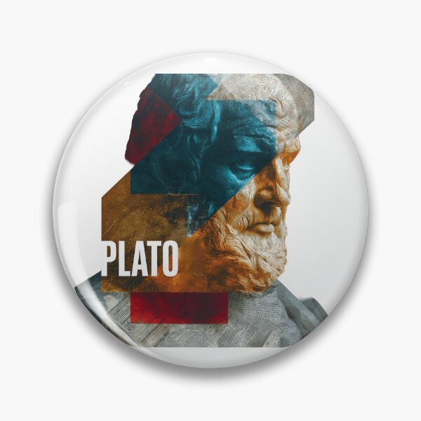 Aperçu de l'œuvre Platon – Collage artistique sur la philosophie antique | Affiche de la République des philosophes grecs créée et vendue par OzzFrequency.