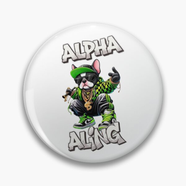 Item preview, Alpha A1ing – Cool French Bulldog Streetwear Rap Style designed and sold by PixelStyle Studio.