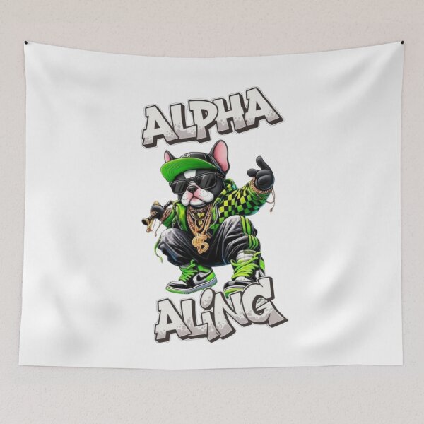 Item preview, Alpha A1ing – Cool French Bulldog Streetwear Rap Style designed and sold by PixelStyle Studio.