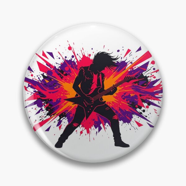 Item preview, Rock Guitarist Silhouette Abstract Electric Music Design designed and sold by UmutK.