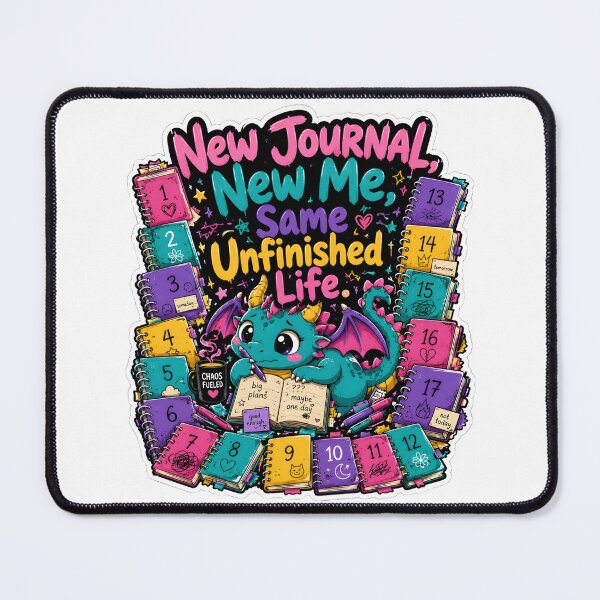 Item preview, New Journal Same Unfinished Life Dragon designed and sold by KXDigitalStudio.