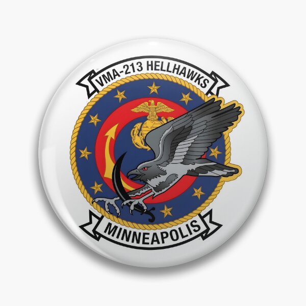 Item preview, USMC VMA-213 "Hellhawks" Minneapolis Reserve Emblem designed and sold by CharlieDesings.