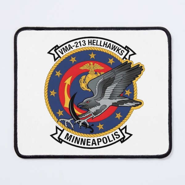 Item preview, USMC VMA-213 "Hellhawks" Minneapolis Reserve Emblem designed and sold by CharlieDesings.