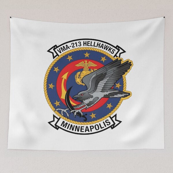 Item preview, USMC VMA-213 "Hellhawks" Minneapolis Reserve Emblem designed and sold by CharlieDesings.