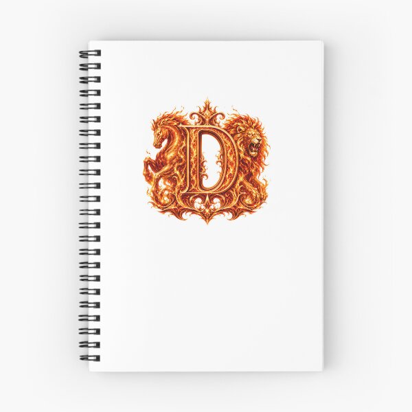 Item preview, Flameborn Zodiac: The Horse-Leo Inferno Letter D designed and sold by BlissBlvdShop.