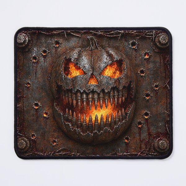 Item preview, Industrial Halloween Rusted Plate & Cyber Barbed Wire Pumpkin designed and sold by Aimaniia666.