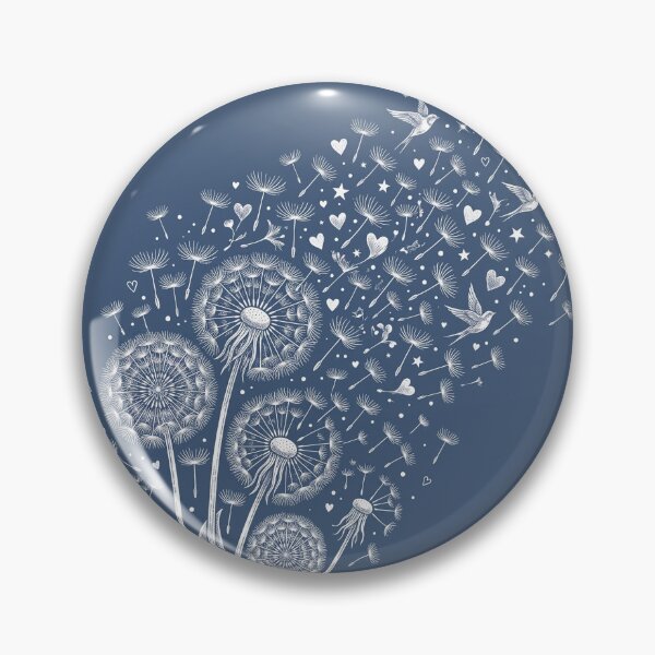 Item preview, Dandelion Shirt – Monochromatic Wish Seeds Comfort Colors Denim Blue Tee designed and sold by DmaarGroup.