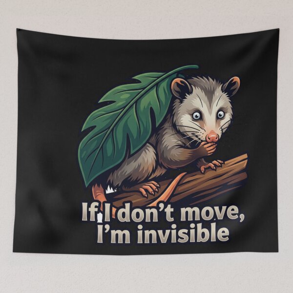 Item preview, Shy Marsupial Playing Still Witty Quote designed and sold by Tsugraf Designs.