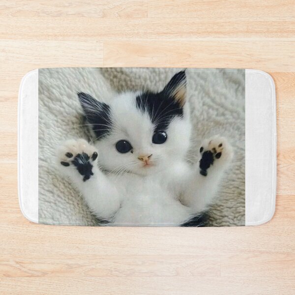 Item preview, Adorable Black & White Kitten with Tiny Paw Pads | Cute Kawaii Cat Illustration designed and sold by Jesus-istheway.