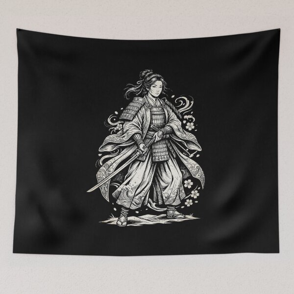 Item preview, Vintage Female Samurai Warrior -  Japanese Warrior Woman - Samurai Girl designed and sold by SOUFIANE1991.